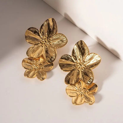 Tarnish Free, Stainless, Waterproof Gold Vintage Earrings