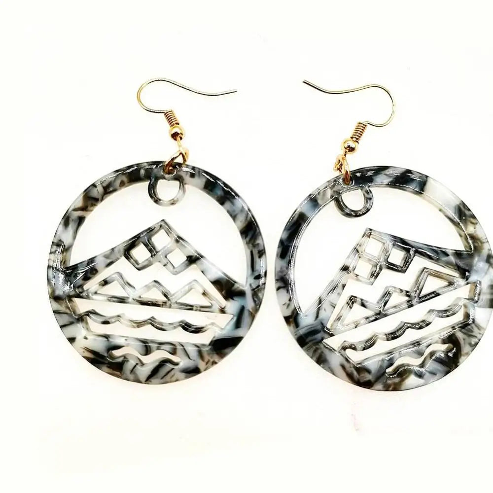 Hawaiian Acrylic Australia Designer Earrings Earring Accessories African Polynesian Jewelry Earring