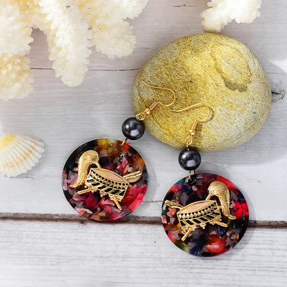 Hawaiian Sea Turtles Drop Dangling Earring 