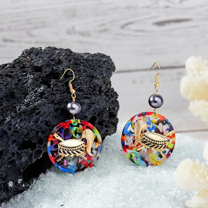 Hawaiian Sea Turtles Drop Dangling Earring 