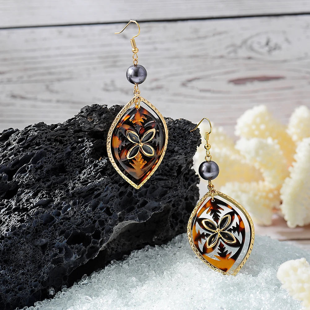 Hawaiian Sea Turtles Drop Dangling Earring 