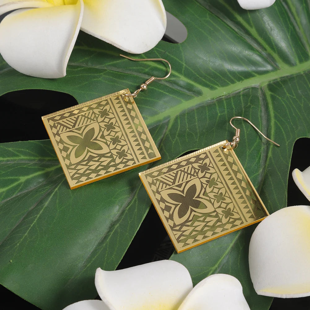 Hawaiian Acrylic Australia Designer Earrings Earring Accessories African Polynesian Jewelry Earring